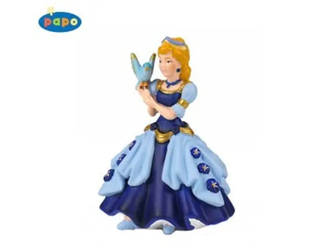 Figurina Papo Printesa albastru cu pasare