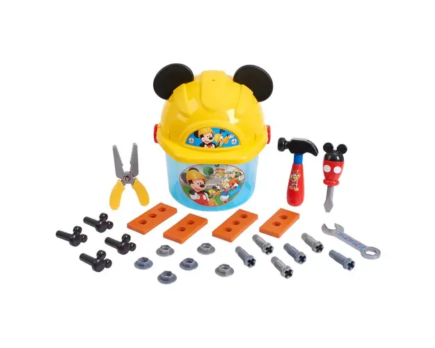 Galetusa cu unelte si casca Disney Junior Mickey Mouse 29 piese