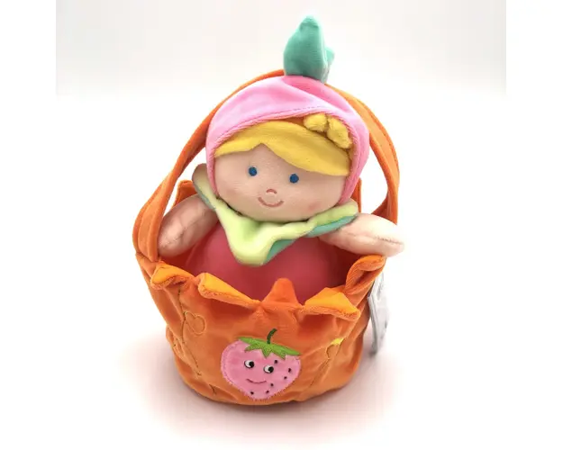 Gentuta portocalie cu papusa din plus 23 cm