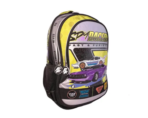 Ghiozdan scoala cu 3 compartimente Fast and Furious Spy Racers