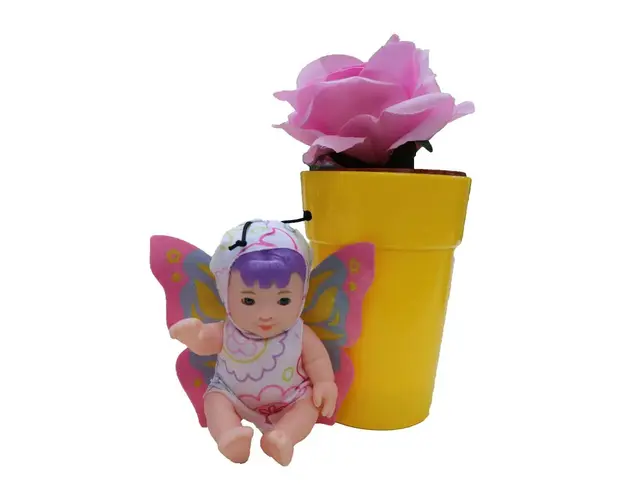 Ghiveci cu floare si papusa bebelus surpriza Babyblooms 12 cm