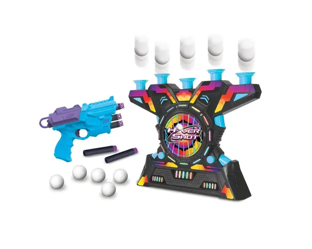 Joc cu tinta electronica cu mingi plutitoare si blaster Ambassador Arcade Hover Shoot