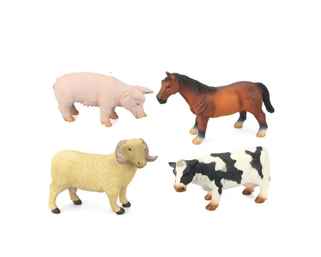 Jucarie animal de ferma cu sunete Berbec, Vaca, Porc, Cal