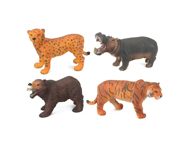 Jucarie animal salbatic cu sunete Tigru, Urs, Hipopotam