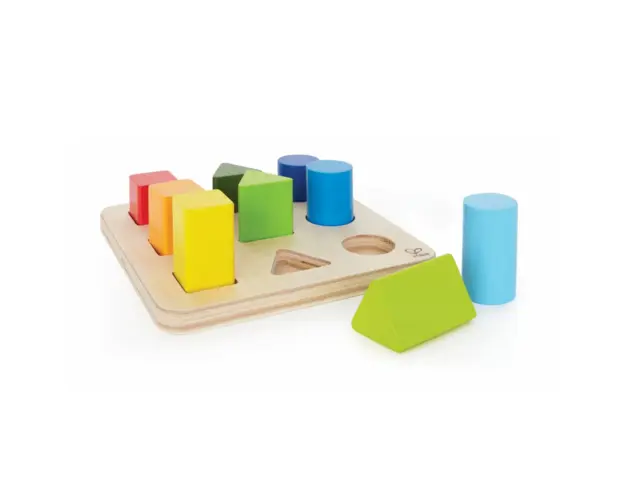 Jucarie cu forme geometrice de sortare Hape 9 piese