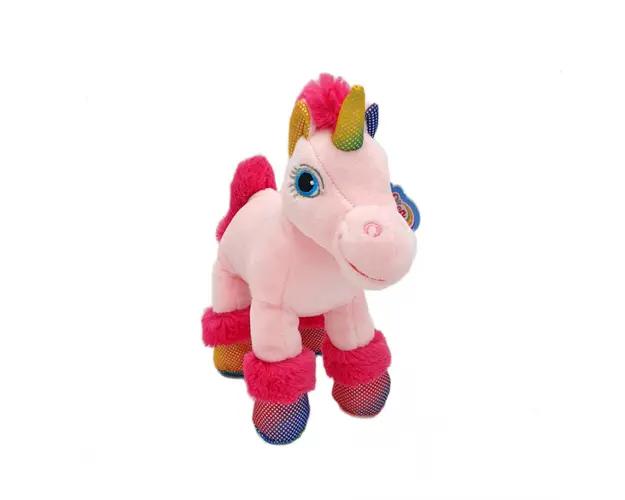Jucarie de plus cu sunete unicorn Lica Bella roz