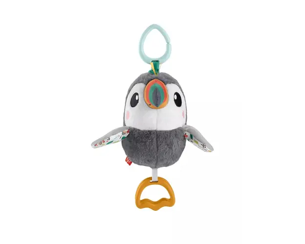 Jucarie de plus pentru bebelusi Fisher Price Flap And Go Tucan