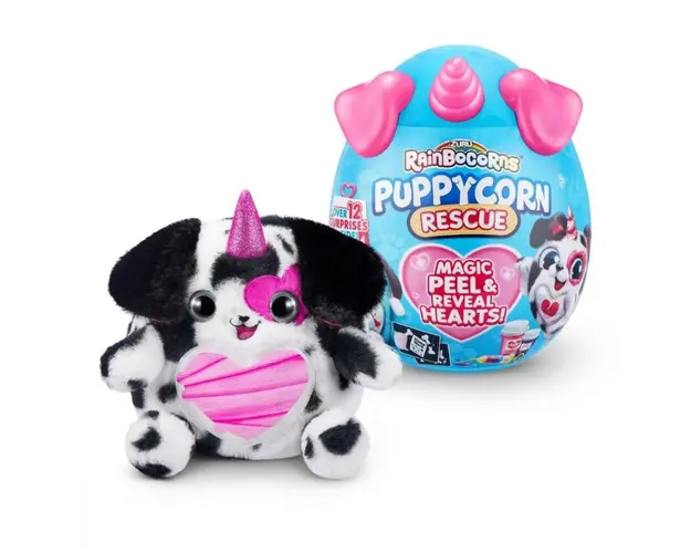 Jucarie de plus Rainbocorns Unicornul curcubeu Catelusul la doctor