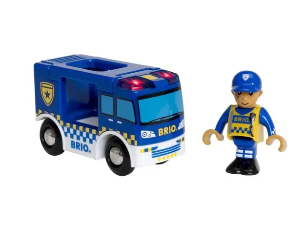 Jucarie din lemn Duba de Politie Brio