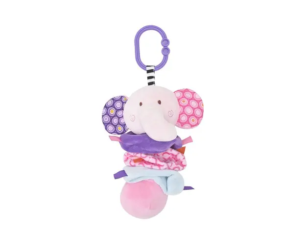 Jucarie din plus cu vibratii pentru bebelusi Lorelli Elephant Pink