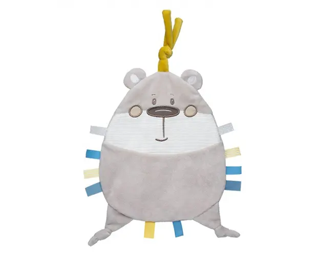 Jucarie moale paturica Canpol Pastel Friends grey 0 luni +