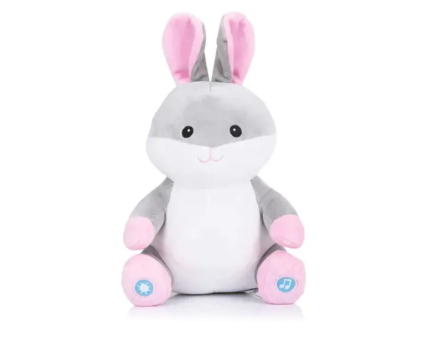 Jucarie muzicala de plus cu lampa de noapte Chipolino Iepure