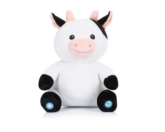 Jucarie muzicala de plus cu lampa de noapte Chipolino Vacuta