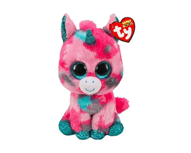 Jucarie TY Boos Gumball Unicorn Roz 15 cm