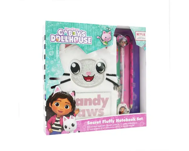 Jurnal pufos cu lacat Gabby's Dollhouse