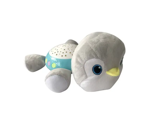 Lampa de veghe cu proiector Lorelli Penguin Grey