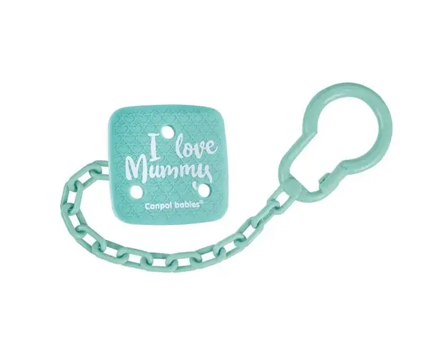 Lant pentru suzeta Canpol I love Mummy Verde