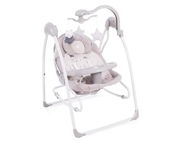 Leagan electric 2 in 1 cu vibratii Kikka Mia Stella grey