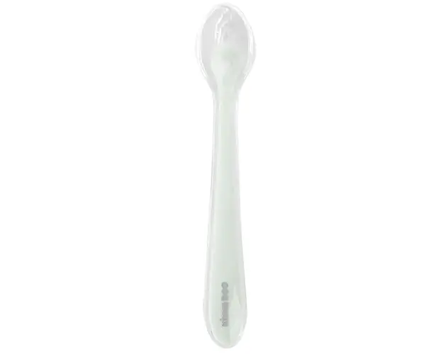 Lingura din silicon in cutie Kikka Boo verde menta