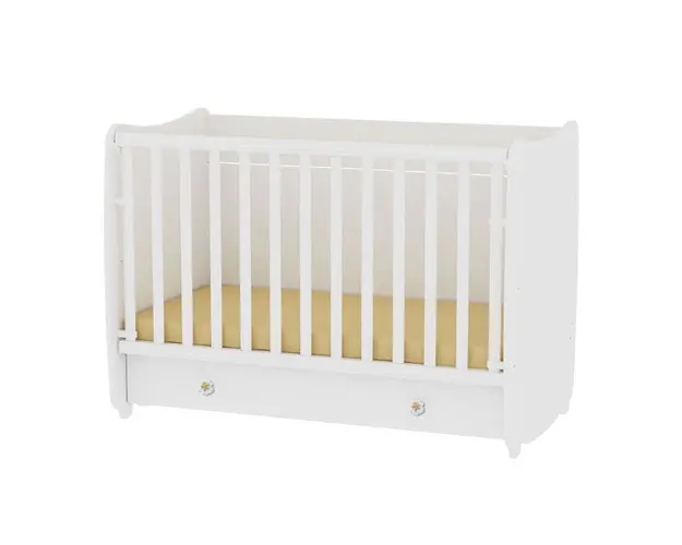 Pat cu balansoar Lorelli Dream alb, 60 x 120 cm
