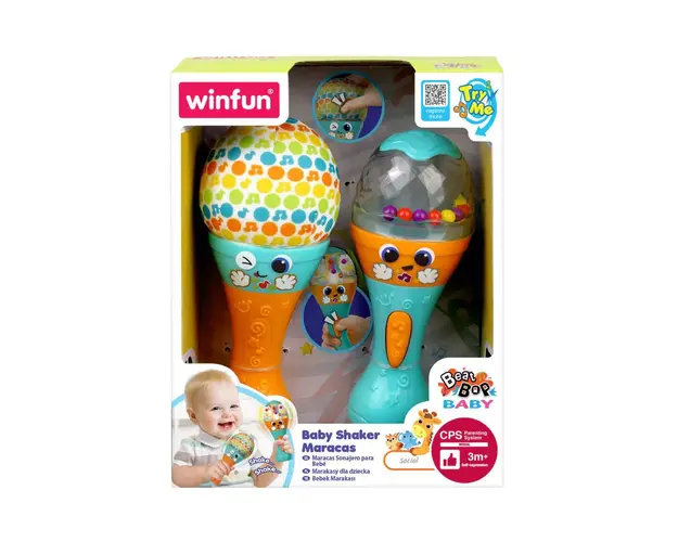 Maracas cu sunete si lumini Winfun Baby Shaker