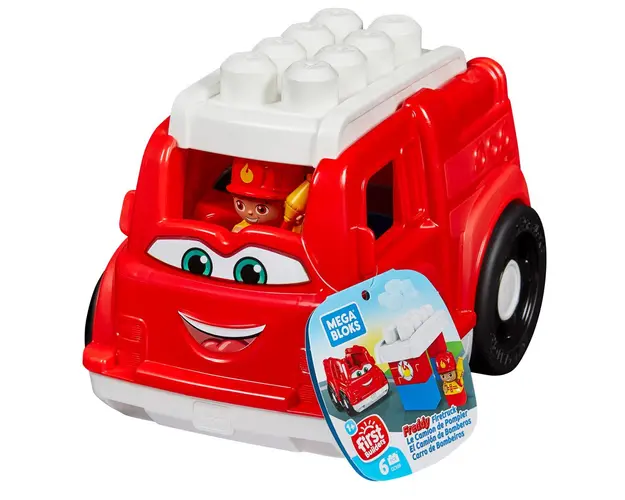Masina de pompieri cu cuburi Mega Blocks First Builders 6 piese