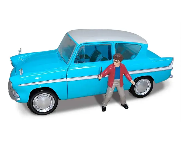 Masinuta Ford Anglia 1:24 si figurina Harry Potter Jada Toys