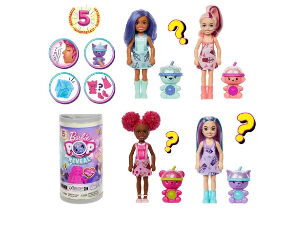 Mini papusa Barbie Pop Reveal Bubble Tea Mix