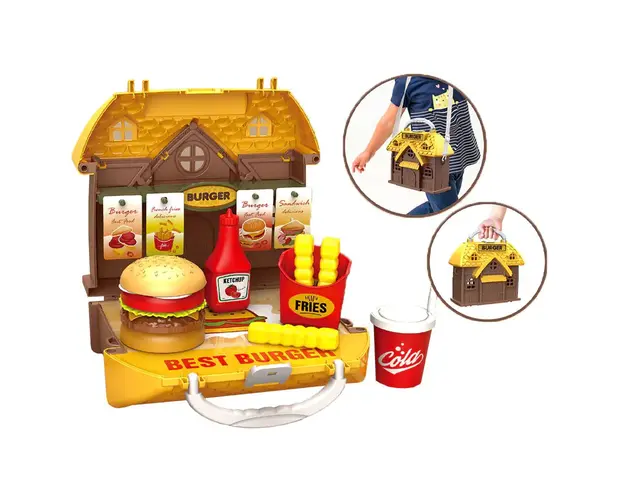 Mini restaurant cu Burgeri Villa Play House 26 piese