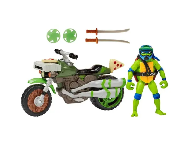 Motocicleta cu figurina Testoasele Ninja Haosul Mutantilor