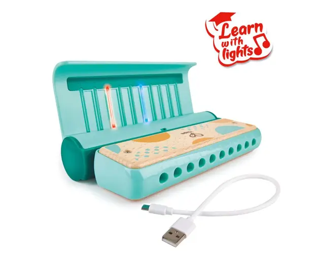 Muzicuta interactiva din lemn Hape Harmonica