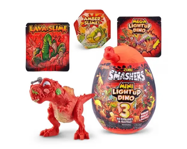 Ou surpriza dinozaur cu sunete si lumini Zuru Smashers Dino Epic S4 13 cm