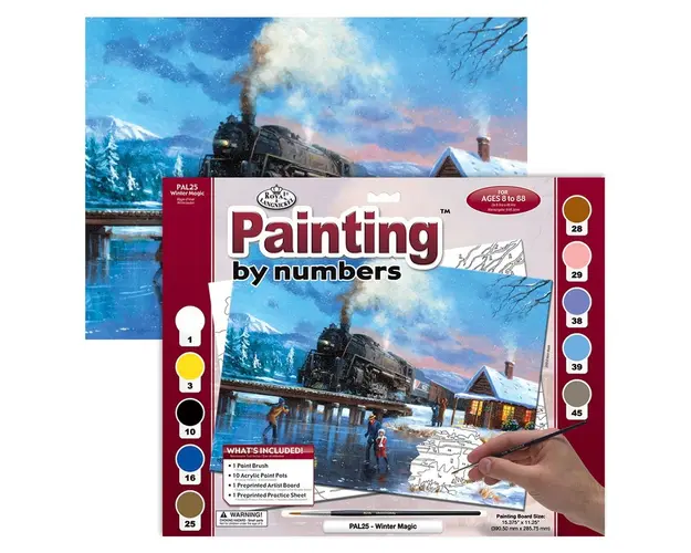 Pictura pe numere pentru avansati Royal Brush Iarna Magica 32x40 cm