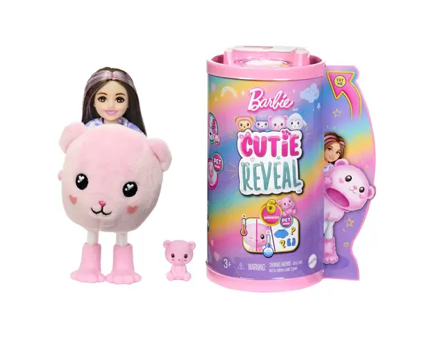 Papusa Barbie Chelsea Cutie Reveal Ursulet