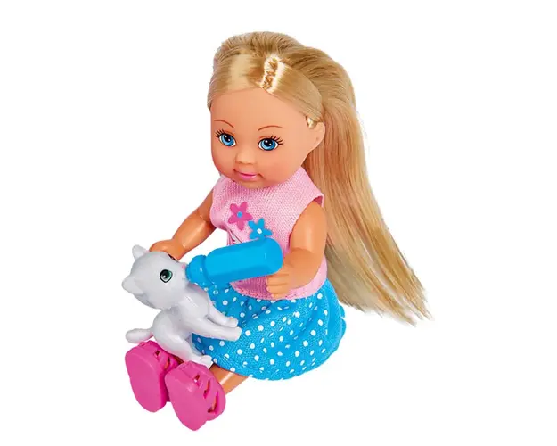 Papusa cu pisicuta si accesorii Evi Love Cat Buggy