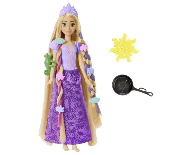 Papusa Disney Princess Fashion Doll Rapunzel cu par magic