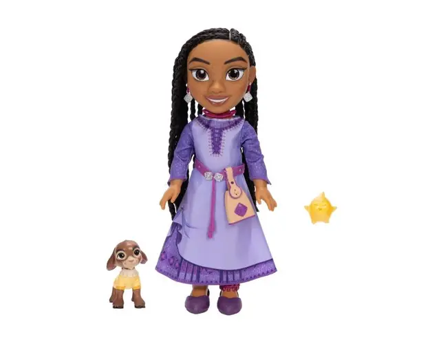Papusa interactiva cu accesorii Disney Wish Asha 38 cm