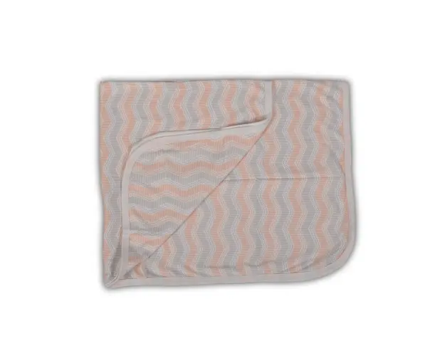 Patura din bumbac pentru bebelusi Cangaroo Mellow Coral