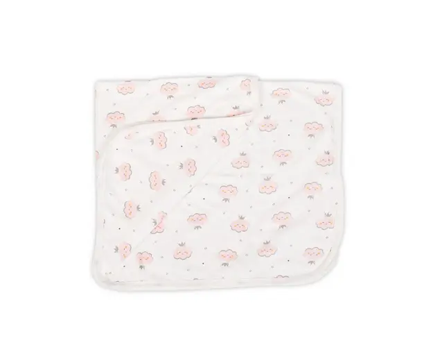 Patura din bumbac pentru bebelusi Cangaroo Mellow Pink