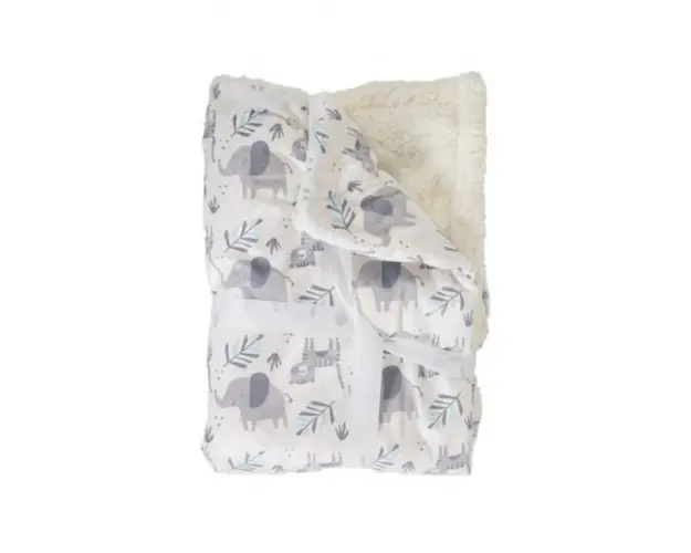 Patura pentru bebelusi Cangaroo Shaggy Grey 75x105 cm