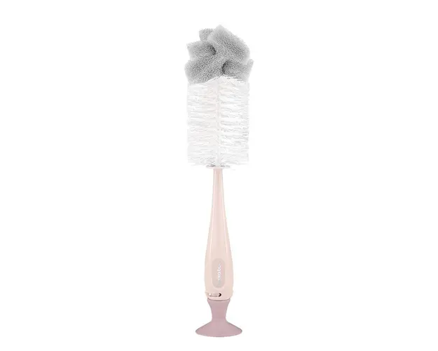Perie pentru biberoane si tetine 2 in 1 Kikka Pink