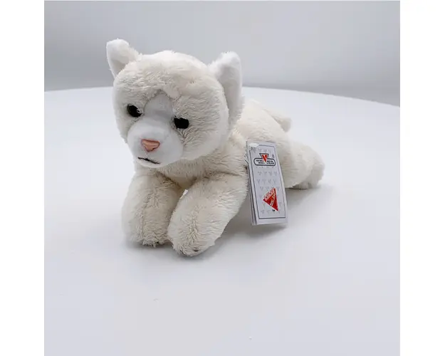 Pisicuta de plus alba 18 cm