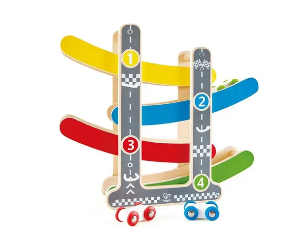 Pista supraetajata cu masinute Hape Colour Track