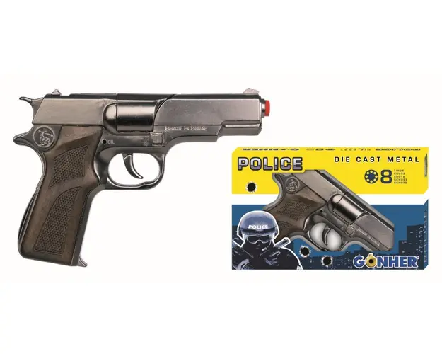 Pistol politie metalic Gonher 8 focuri