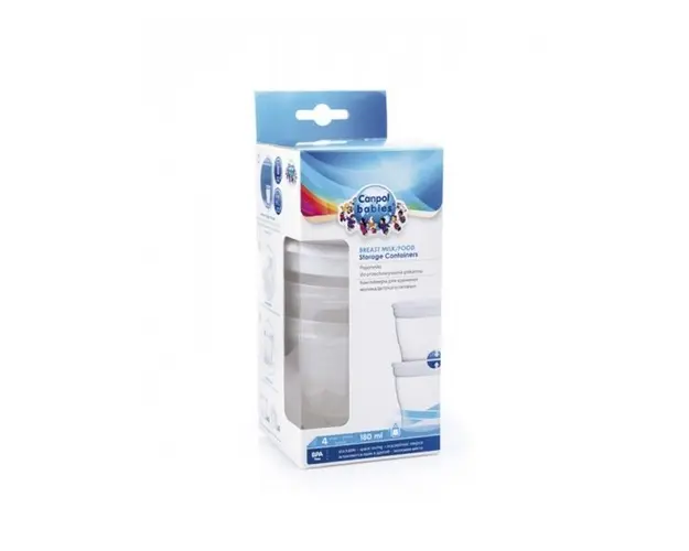 Set 4 bucati recipiente lapte matern sau alimente 180 ml