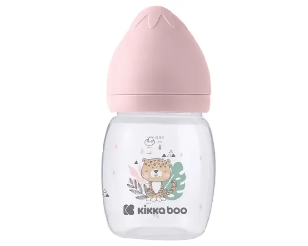 Biberon polipropilena 180 ml silicon Kikka Boo Savanna Roz