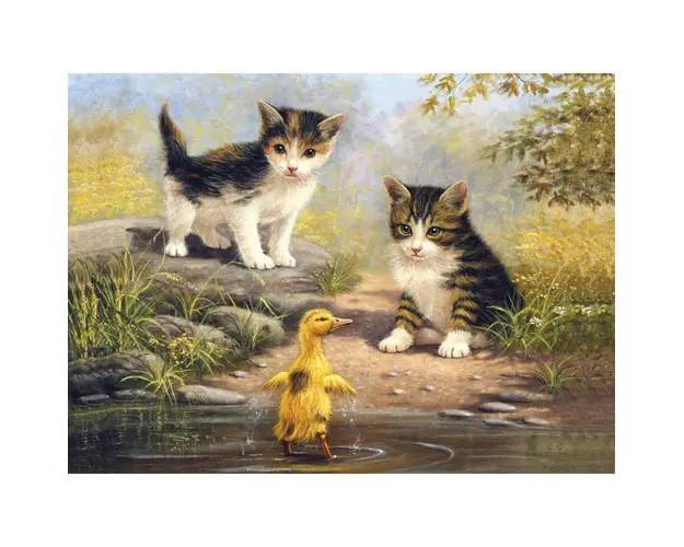 Prima mea pictura pe numere mare Royal Brush Junior Prieteni Buni 29x39 cm
