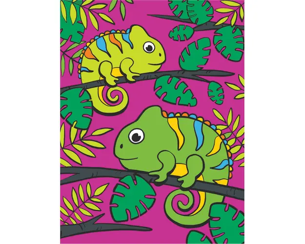 Prima mea pictura pe numere Royal Brush Junior Cameleoni 23x30 cm