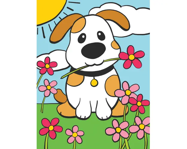 Prima mea pictura pe numere Royal Brush Junior Catelus 23x30 cm