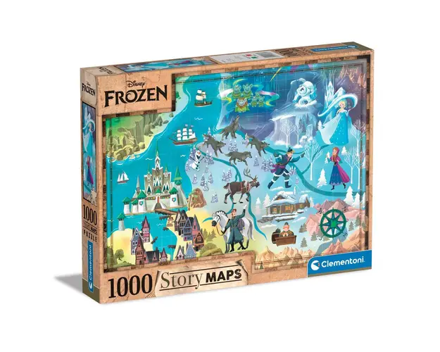 Puzzle 1000 piese Clementoni Disney Story Maps Frozen